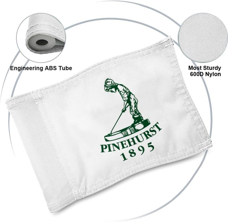 2BUT Pinehurst Golf Club Golf Pin PGA Flag Practic Putting Green Golf Flag For Backyard Garden Double-Sewn 600D Nylon Miniature Pin Flag Regulation Tube Flag(A 8"X6") - Image 3